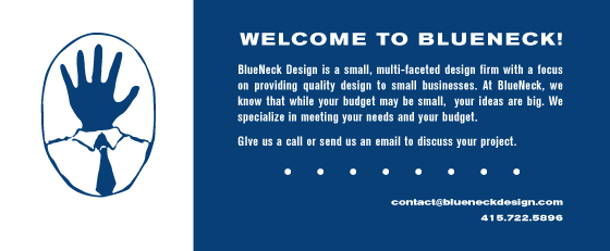 BlueNeck Design Logo and Copy